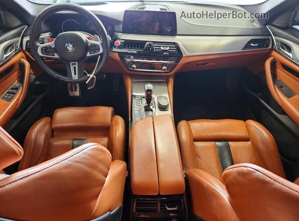 WBSJF0C58JB282204 2018 BMW M5 Gray Dashboard view