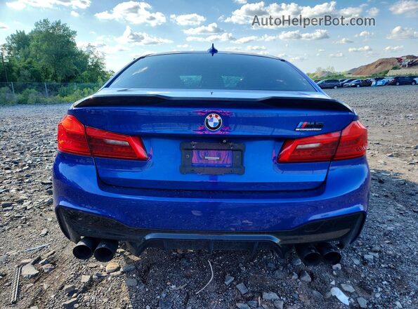 WBSJF0C59KB446979 2019 BMW M5 Blue უკანა ხედი