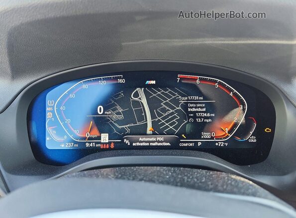 WBX57DP09RN266263 2024 BMW X3 Blue Սարքավորումների վահանակի տեսք