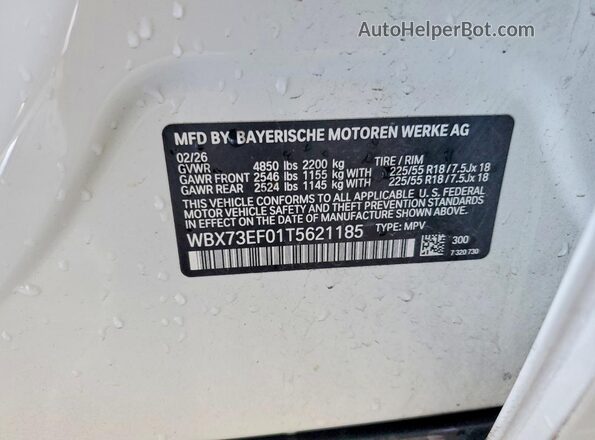 WBX73EF01T5621185 2026 BMW X1 White 360 interior view