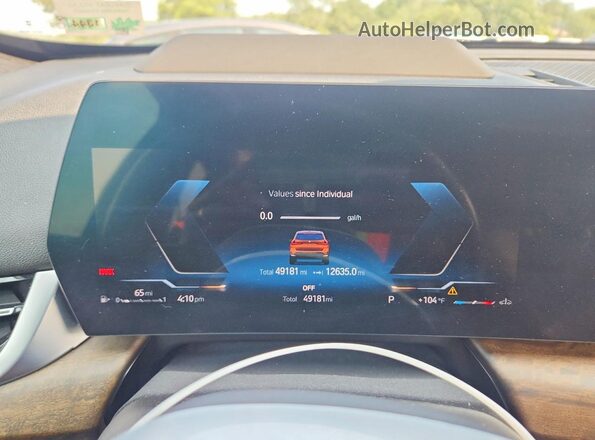 WBX73EF03P5X17664 2023 BMW X1 Orange Սարքավորումների վահանակի տեսք
