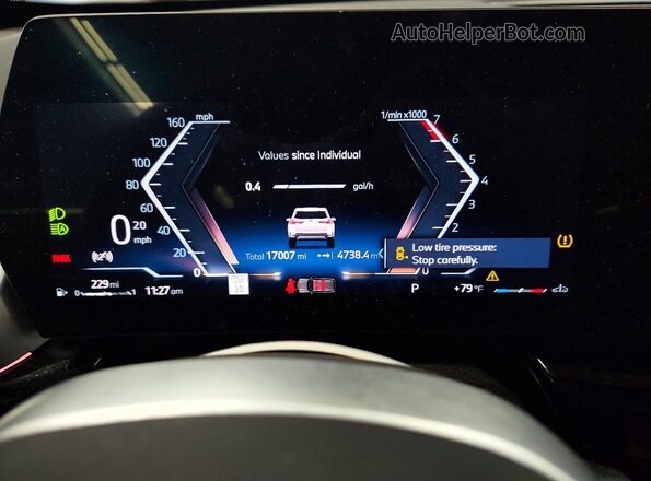 WBX73EF04T5470908 2026 BMW X1 White Instrument cluster view