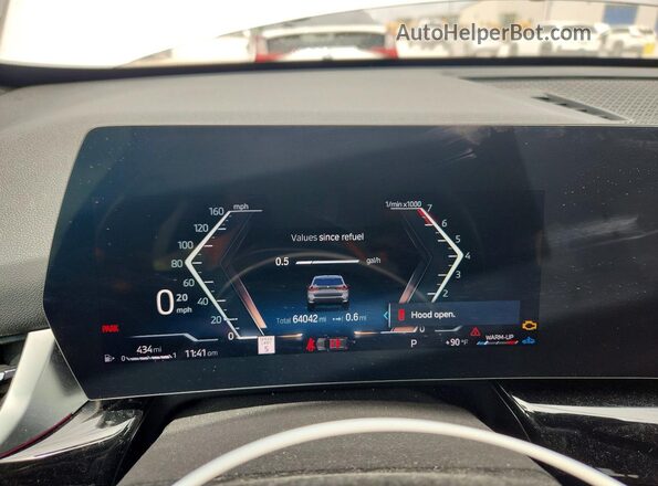 WBX73EF05P5W46015 2023 BMW X1 Silver Instrument cluster view