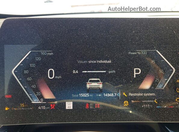 WBX73EF07T5459563 2026 BMW X1 White Instrument cluster view