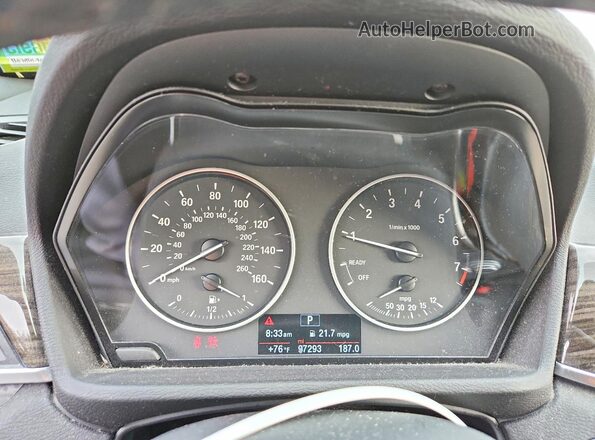 WBXHT3C30G5E50798 2016 BMW X1 Gray Instrument cluster view