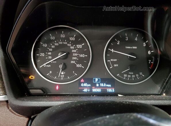 WBXHT3C31GP883886 2016 BMW X1 Black Instrument cluster view