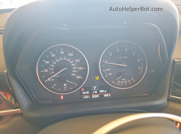 WBXHT3C31GP884035 2016 BMW X1 Black Սարքավորումների վահանակի տեսք