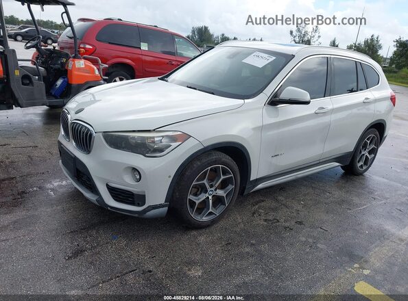 WBXHT3C31J5K25147 2018 BMW X1 White Առջևի ձախ երեք քառորդ տեսարան
