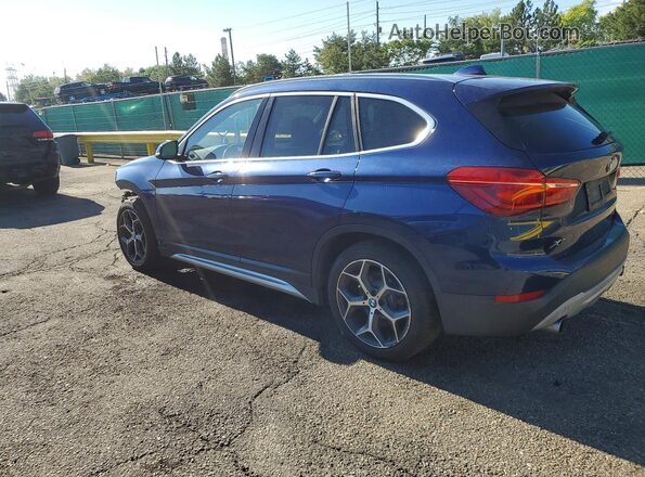 WBXHT3C31J5L33882 2018 BMW X1 Синий Задняя левая четверть