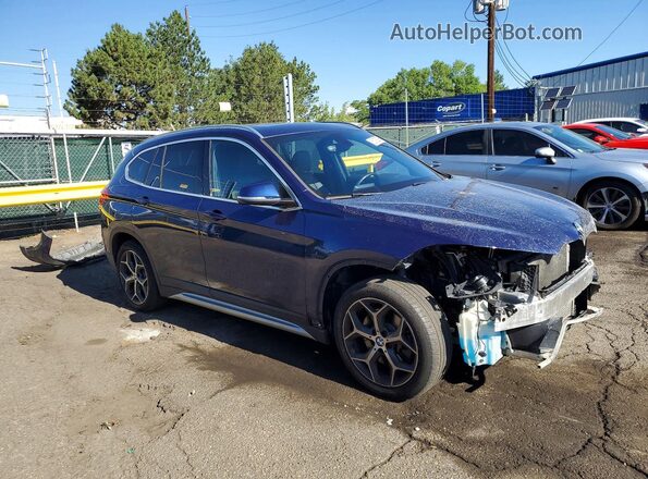 WBXHT3C31J5L33882 2018 BMW X1 Синий Передняя правая четверть