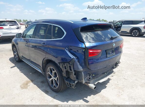 WBXHT3C32H5F77912 2017 BMW X1 Dark Blue Задня ліва чверть
