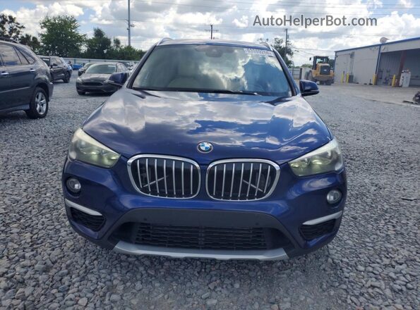 WBXHT3C33H5F69771 2017 BMW X1 Blue წინა ხედი