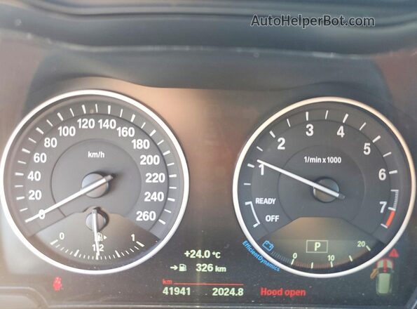 WBXHT3C34J5F91283 2018 BMW X1 White Instrument cluster view