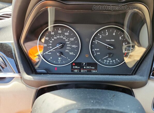 WBXHT3C35GP884376 2016 BMW X1 Black ხელსაწყოთა პანელის ხედი