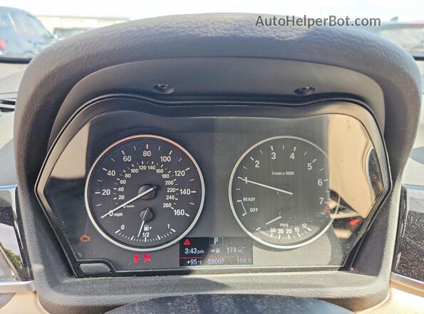 WBXHT3C35GP886418 2016 BMW X1 Black Սարքավորումների վահանակի տեսք