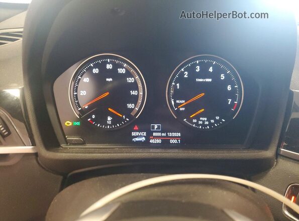 WBXHT3C35J5L28104 2018 BMW X1 Silver Instrument cluster view