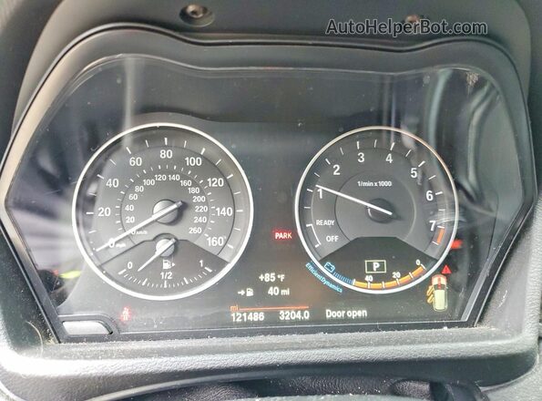 WBXHT3C36G5E48134 2016 BMW X1 Gray Instrument cluster view