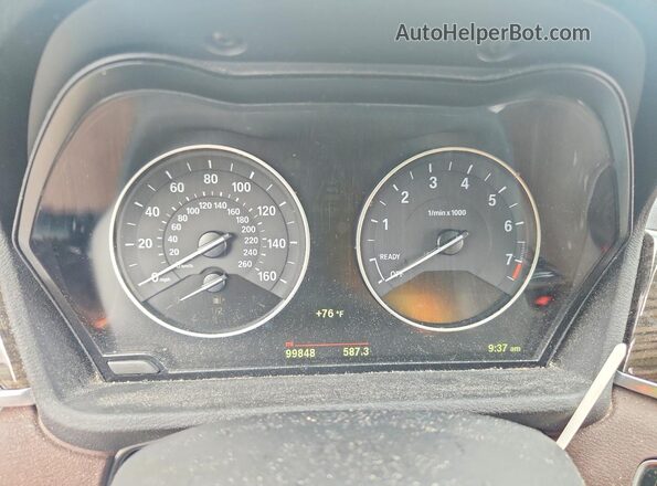 WBXHT3C36GP881907 2016 BMW X1 White Instrument cluster view