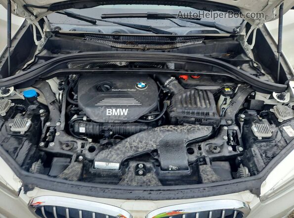 WBXHT3C36GP881907 2016 BMW X1 White Engine compartment view