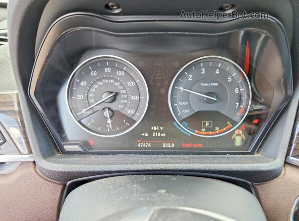 WBXHT3C37G5E49504 2016 BMW X1 Black Вид щитка приладів