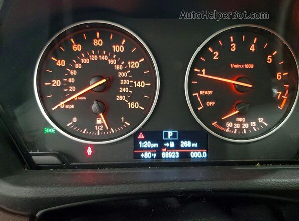 WBXHT3C37GP880202 2016 BMW X1 Gray Սարքավորումների վահանակի տեսք