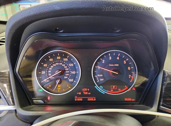 WBXHT3C37H5F85875 2017 BMW X1 Black Вид щитка приладів