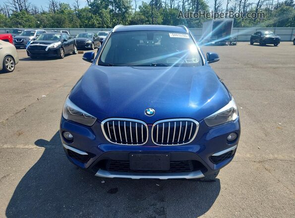 WBXHT3C37J5L27973 2018 BMW X1 Blue Вид спереду