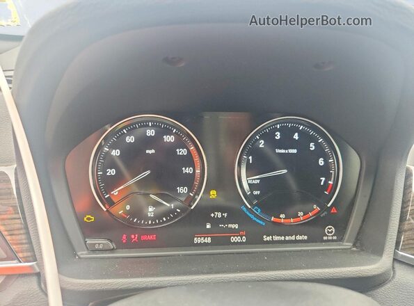 WBXHT3C37J5L27973 2018 BMW X1 Blue Вид щитка приладів