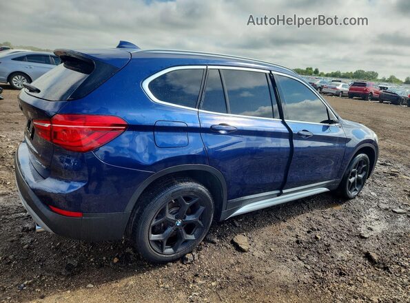 WBXHT3C37J5L32834 2018 BMW X1 Синий Задняя правая четверть