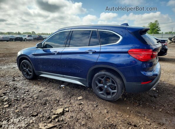 WBXHT3C37J5L32834 2018 BMW X1 Синий Задняя левая четверть