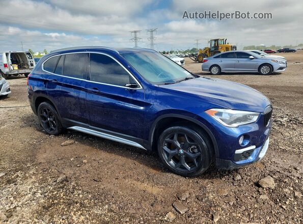 WBXHT3C37J5L32834 2018 BMW X1 Синий Передняя правая четверть