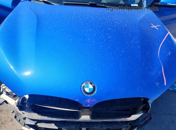 WBXHT3C38H5F71046 2017 BMW X1 Blue ძრავის განყოფილების ხედი