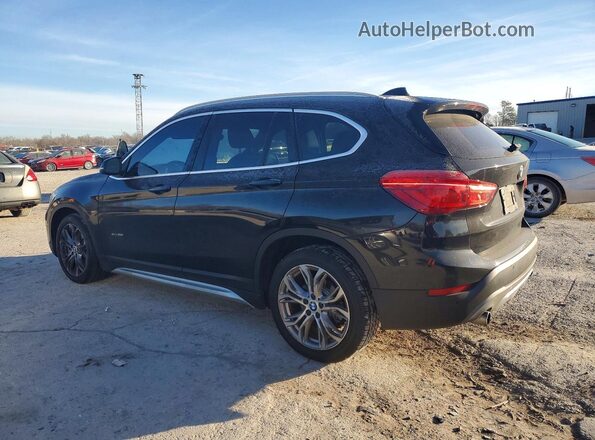WBXHT3C38H5F74495 2017 BMW X1 Black უკანა მარცხენა