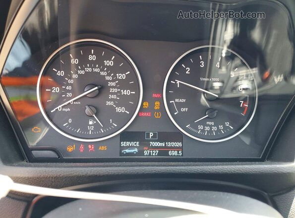 WBXHT3C38J5F93201 2018 BMW X1 Silver Instrument cluster view