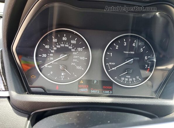 WBXHT3Z30G4A50785 2016 BMW X1 Silver Instrument cluster view