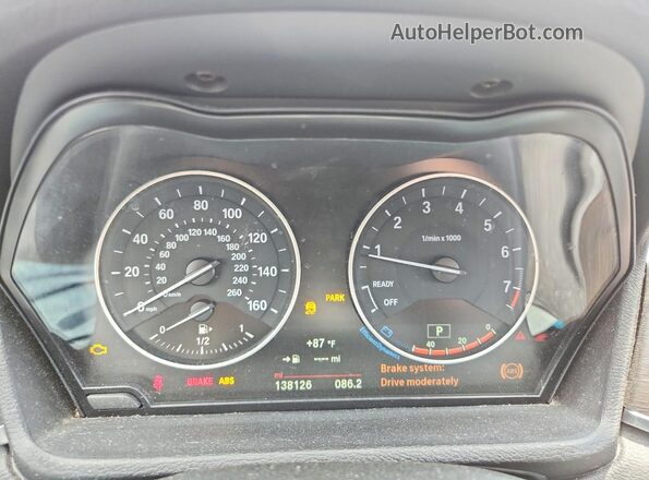 WBXHT3Z39H4A53797 2017 BMW X1 Silver ხელსაწყოთა პანელის ხედი