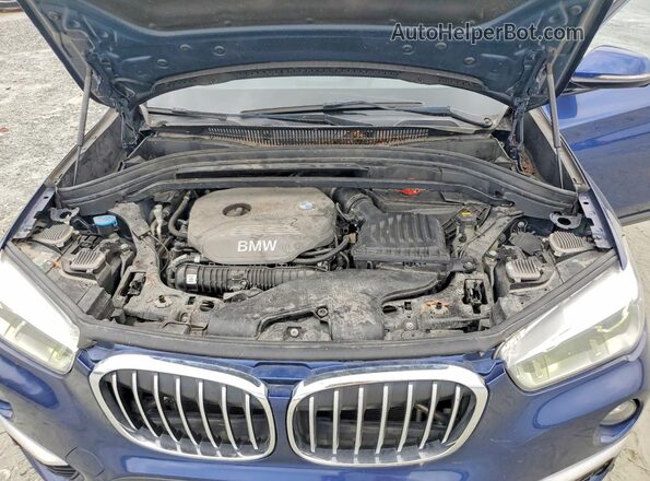 WBXHU7C30H5H36432 2017 BMW X1 Blue Շարժիչի բաժամունքի տեսք