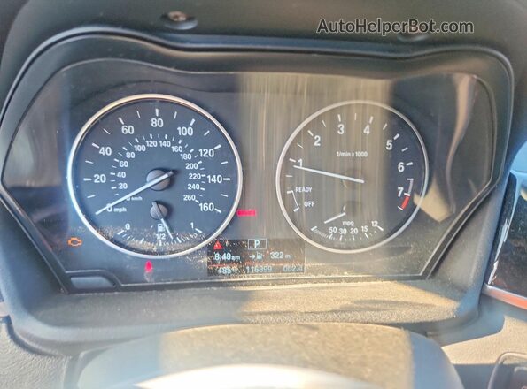 WBXHU7C37H5H36864 2017 BMW X1 Gray Instrument cluster view