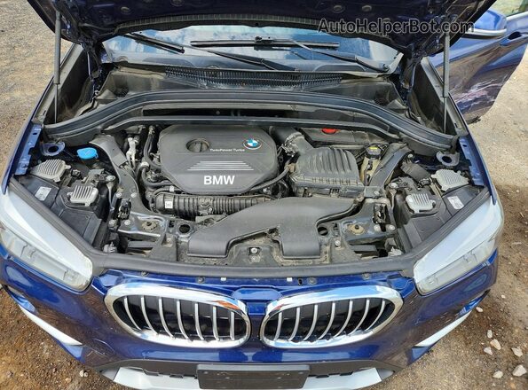 WBXHU7C39J3F04607 2018 BMW X1 Blue ძრავის განყოფილების ხედი