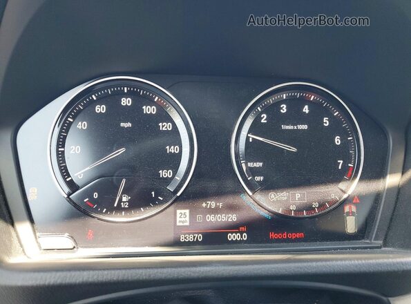 WBXJG7C08M5S79830 2021 BMW X1 White Widok zestawu wskaźników