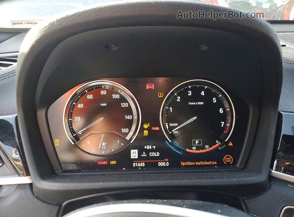 WBXJG9C02L5P23648 2020 BMW X1 Blue ხელსაწყოთა პანელის ხედი