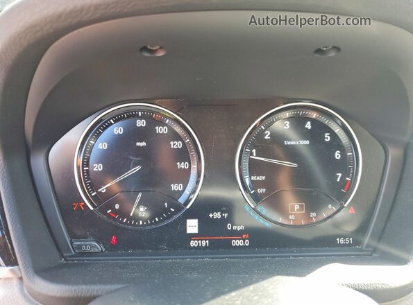 WBXJG9C04M3M74430 2021 BMW X1 Black Instrument cluster view