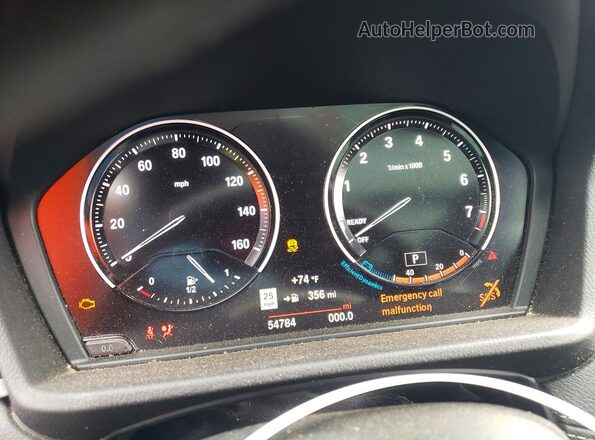 WBXJG9C07M5T73306 2021 BMW X1 Black Vista del cuadro de instrumentos