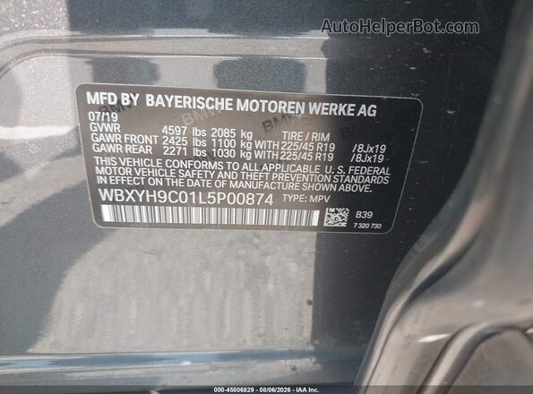 WBXYH9C01L5P00874 2020 BMW X2 Серый Вид подкапотного пространства