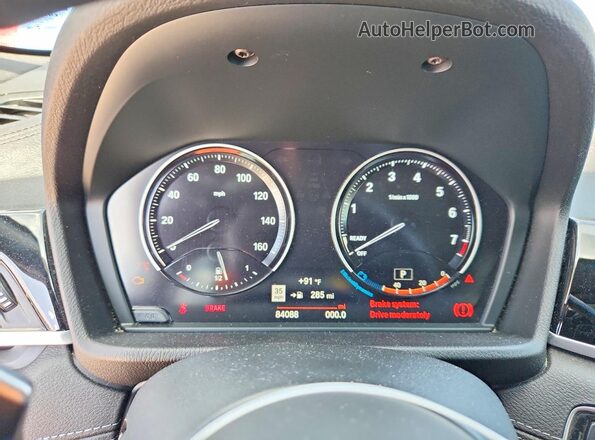 WBXYH9C07L5P53630 2020 BMW X2 Blue Սարքավորումների վահանակի տեսք