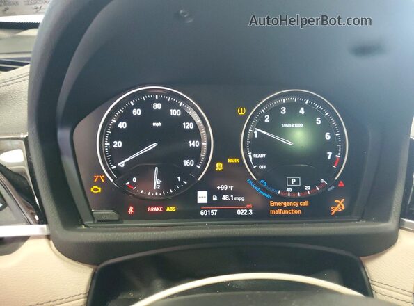 WBXYJ1C02L5P44923 2020 BMW X2 Белый Вид щитка приборов