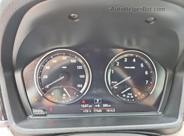 WBXYJ3C35JEJ83734 2018 BMW X2 Gray Vista del cuadro de instrumentos