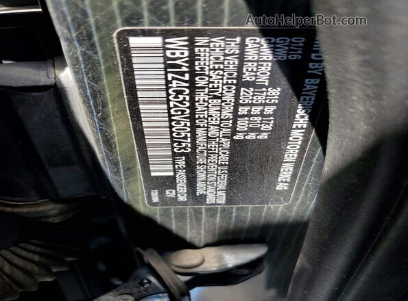 WBY1Z4C52GV505753 2016 BMW I3 Gray Вид підкапотного простору