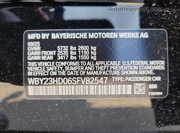 WBY23HD06SFV82547 2025 BMW I4 Black Widok komory silnika