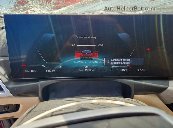 WBY23HD09SFU78084 2025 BMW I4 Red Սարքավորումների վահանակի տեսք